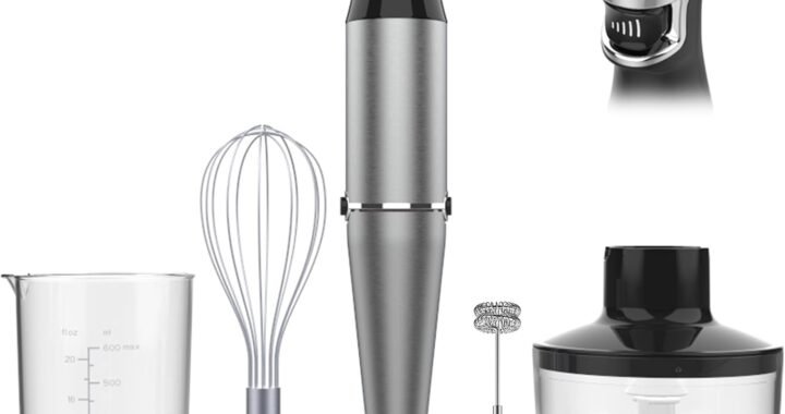 Turelar Immersion Blender Handheld Corded, 1100W 5 in 1 Hand Blender Set