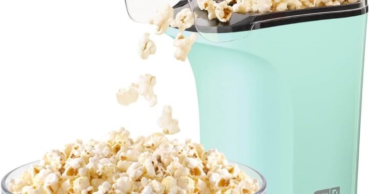 Dash Fresh Pop Popcorn Maker, Electric Hot Air Popper, 16-Cup, Aqua