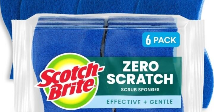 Scotch-Brite Zero Scratch Scrub Sponge, 6 Pack