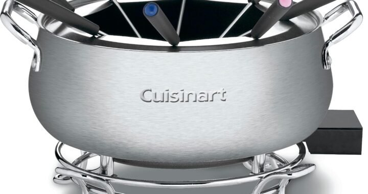 Cuisinart Electric Fondue Set, Nonstick Interior, 3-Quart Pot & 8 Forks